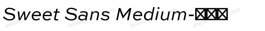 Sweet Sans Medium字体转换